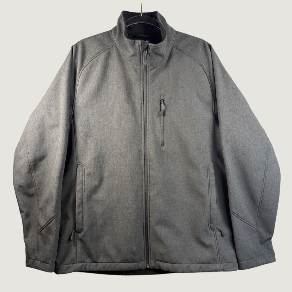 Kirkland Softshell Jacket Mens Large Gray Excellent Polyester